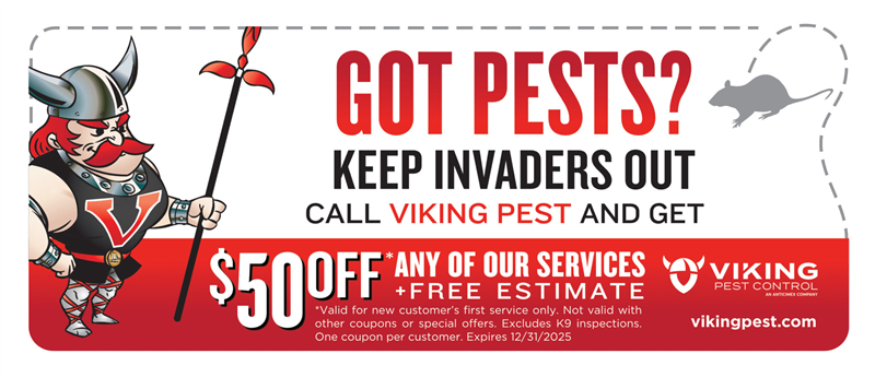 Save $50 on Pest Control with Viking Pest